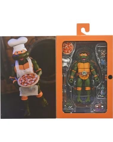 NECA Figura teenage mutant ninja turtles cartoon ultimate michelangelo vhs scale action 18cm
