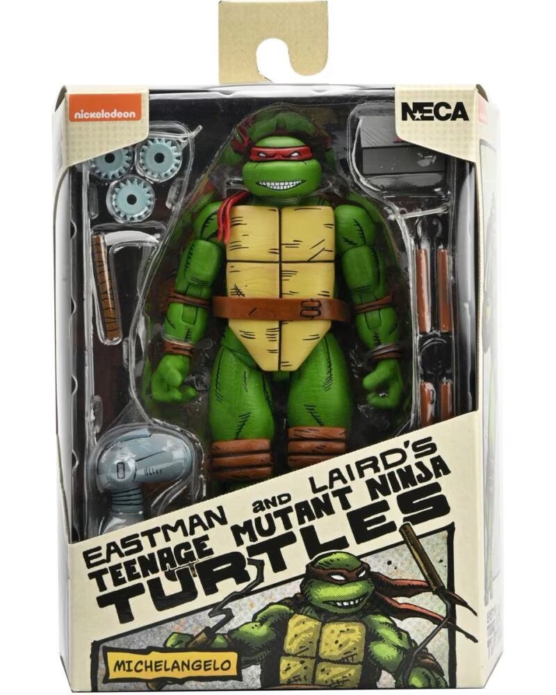 NECA Figura teenage mutant ninja turtles mirage comics michelangelo scale action 18cm