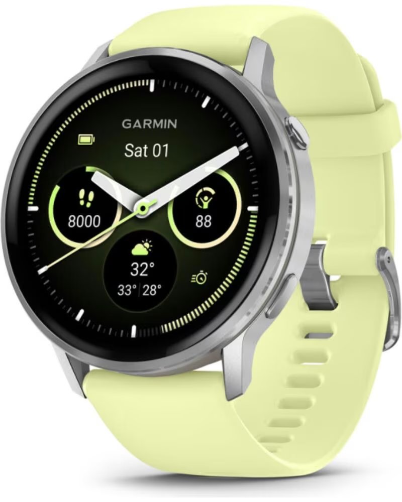 GAMIN Garmin venu 4 gps bluetooth 45mm amoled amarillo correa silicona pulsometro spo2 resistencia agua 5atm