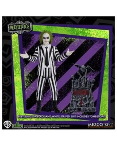MEZCO TOYZ Figura beetlejuice 5 points beetlejuice striped suite 9 5cm