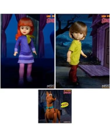 MEZCO TOYZ Set 6 figuras scooby - doo mystery living dead dolls 25cm
