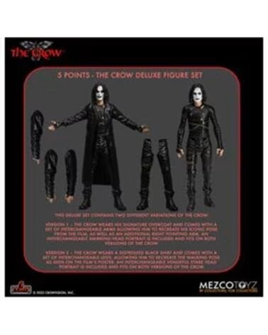 MEZCO TOYZ Set 2 figuras the crow 5 points the crow deluxe 10cm