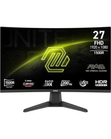 MSI Monitor led gaming 27 pulgadas mag276cf e20 curvo - va - fhd - dp - hdmi - 200hz - 0 5ms - vesa 100x100