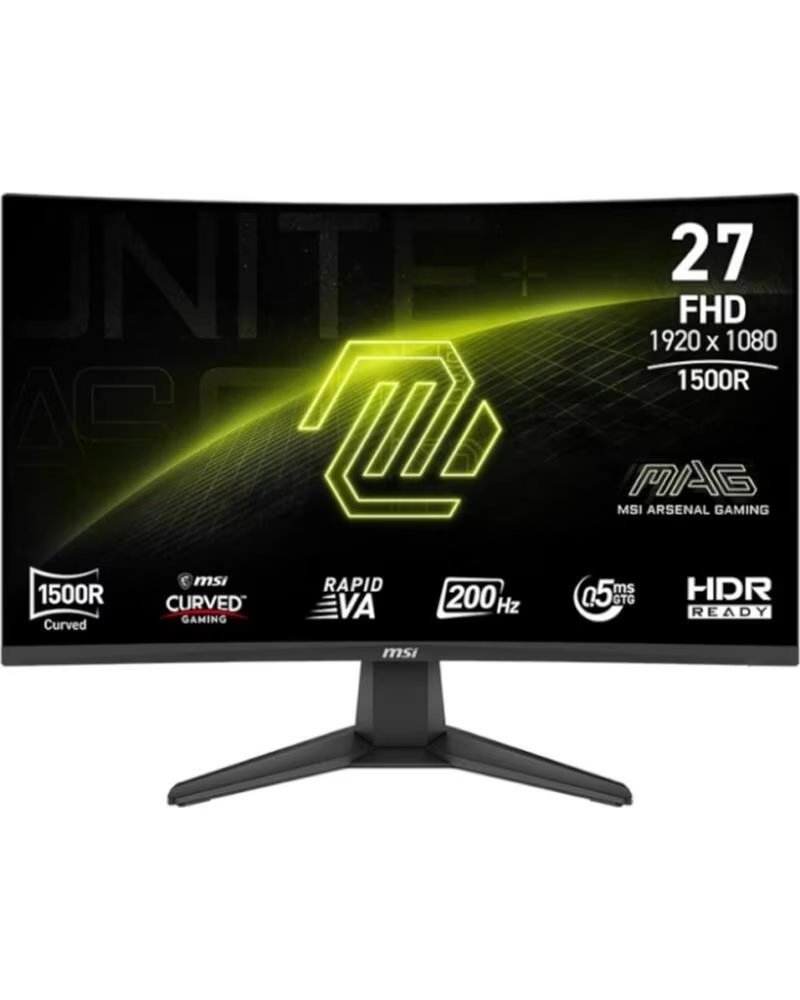 MSI Monitor led gaming 27 pulgadas mag276cf e20 curvo - va - fhd - dp - hdmi - 200hz - 0 5ms - vesa 100x100