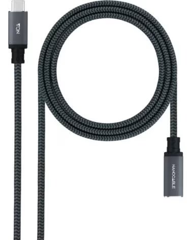 NANO CABLE Cable prolongador nanocable usb 3 2 gen2x2 20gb 100w c - m - h 1 5m alargador usb - c algodon