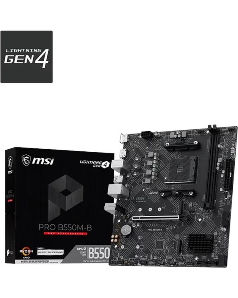 MSI Placa base pro b550m - b matx am4 - 2x ddr4