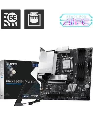 MSI Placa base pro b860m - p wifi6e lga 1851 matx - 4x ddr5