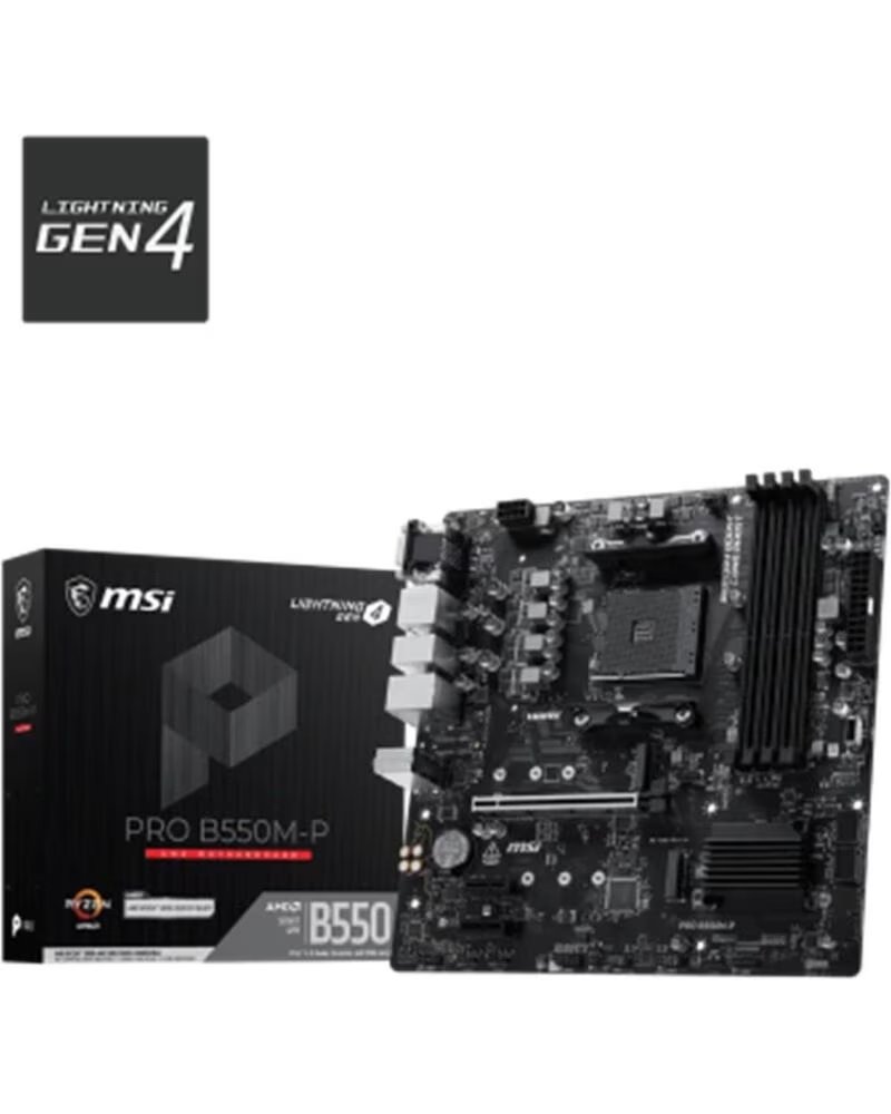MSI Placa base b550m - p matx am4 - 4x ddr4
