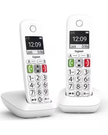 GIGASET Telefono Inalambrico E290- Pack DUO- Blanco