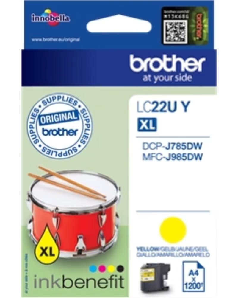 BROTHER Cartucho tinta lc22umbp magenta hasta 1200 paginas