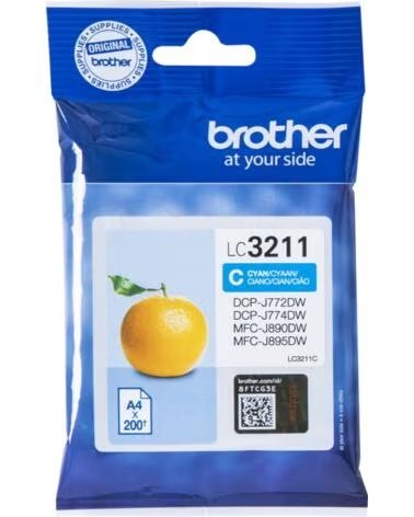 BROTHER Cartucho de Tinta Original LC-3211C- Cian