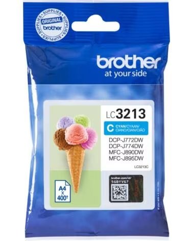 BROTHER Cartucho tinta lc3213c cian 400 paginas