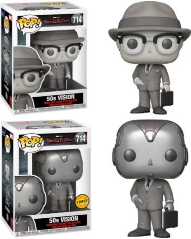FUNKO pop marvel wandavision vision 50s bw chase