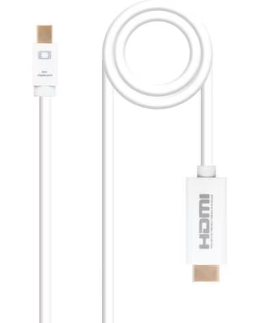 NANOCABLE CAVO CONVERTITORE MINI DP A HDMI MASCHIO-MASCHIO BIANCO 2,0 M