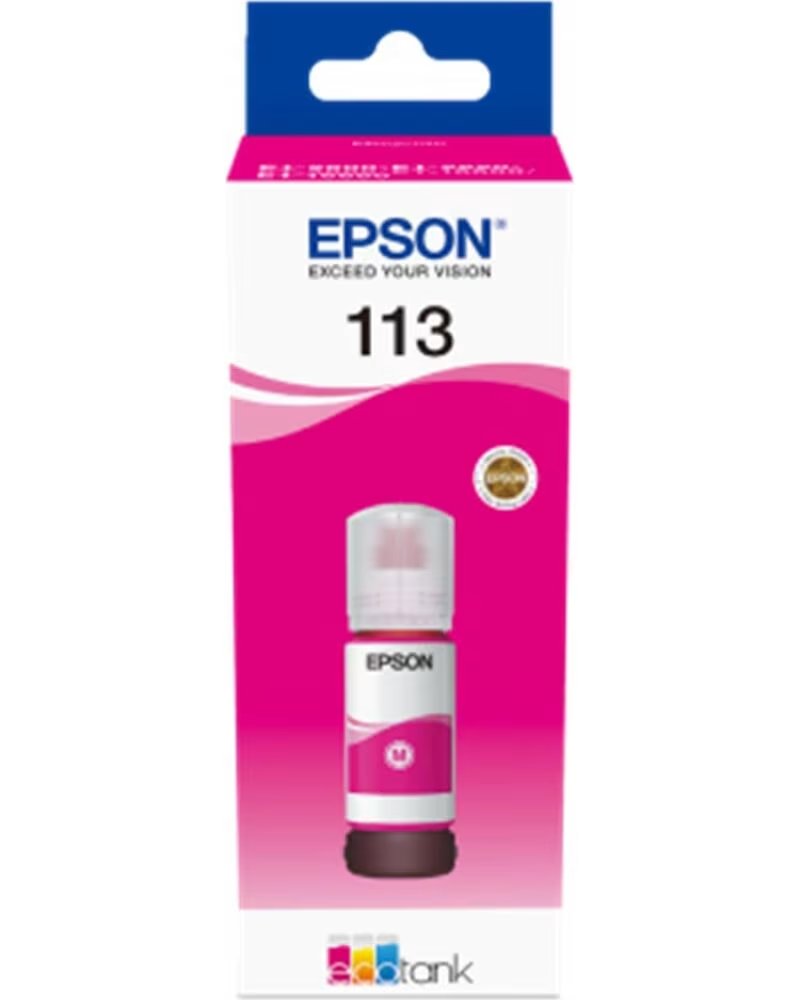 EPSON Cartucho tinta 113 ecotank pigment c13t06b340 magenta ink bottle