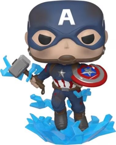 FUNKO pop marvel los vengadores endgame capitan america con escudo roto mjolnir 45137