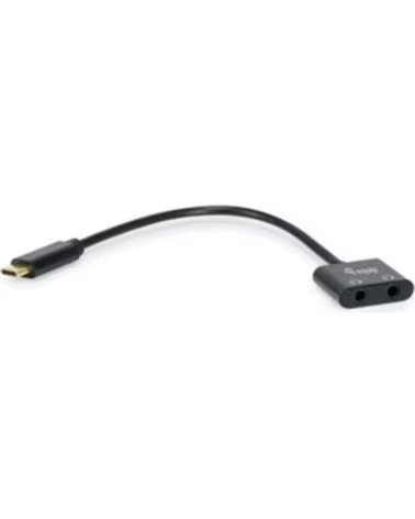 EQUIP Adaptador usb tipo c a jack 3 5mm dual