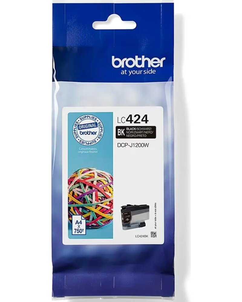 BROTHER Cartucho tinta lc424bk negro 750 paginas