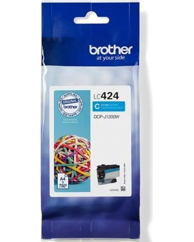 BROTHER Cartucho tinta lc424c cian 750 paginas