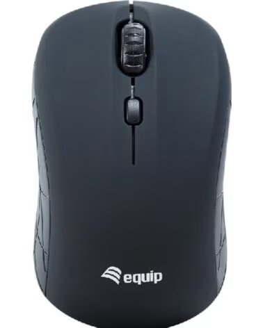 EQUIP Mouse raton mini life optico 4 botones scroll negro wireless inalambrico 1600dpi