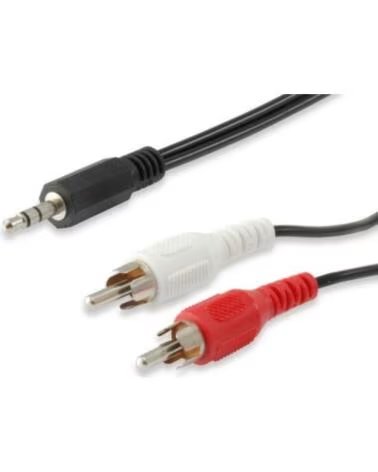 EQUIP Cable audio mini jack 3 5mm macho a 2 rca macho 2 5m