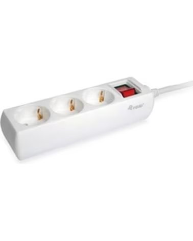 EQUIP Regleta con 3 tomas cable de red de 1 5 metros y boton de apagado encendido