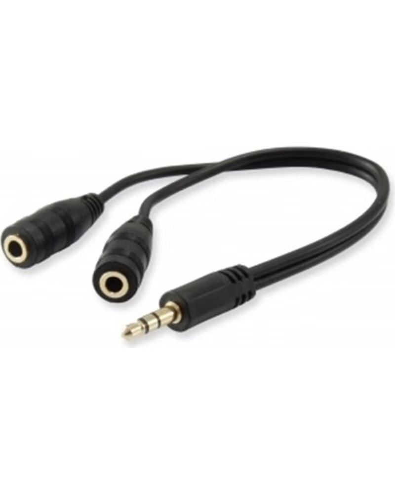 EQUIP Cable audio mini jack 3 5mm macho a 2 jack 3 5mm hembra