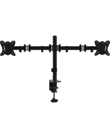 EQUIP Soporte pantalla para mesa dos brazos 2 pantallas 13 pulgadas - 27 pulgadas de brazo inclinable y giratorio 360º max vesa 