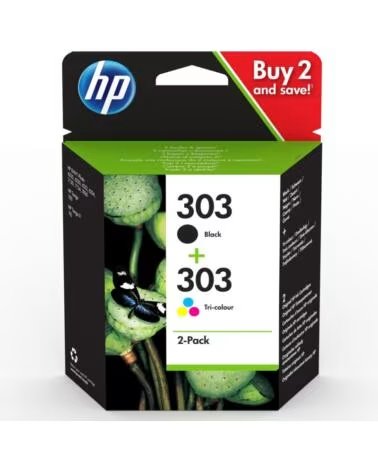 HP Pack cartucho tinta 3ym92ae nº 303