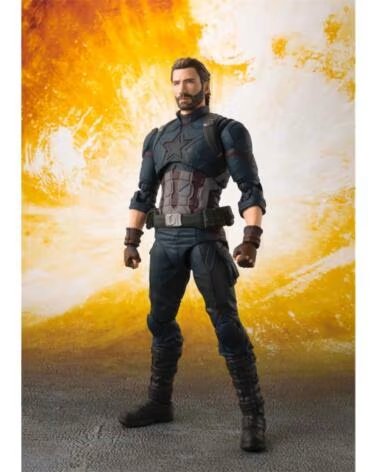 TAMASHII NATIONS Figura tamashi nations marvel avengers infinity war capitan america 16 cm set de efectos especiales