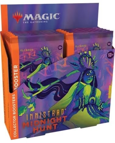 WIZARDS OF THE COAST Juego de cartas collector booster magic the gathering midnight hunt 12 sobres ingles