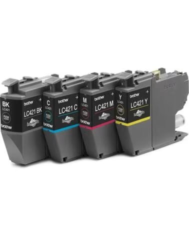 BROTHER Pack cartuchos tinta lc421val negro cian magenta amarillo 200 paginas