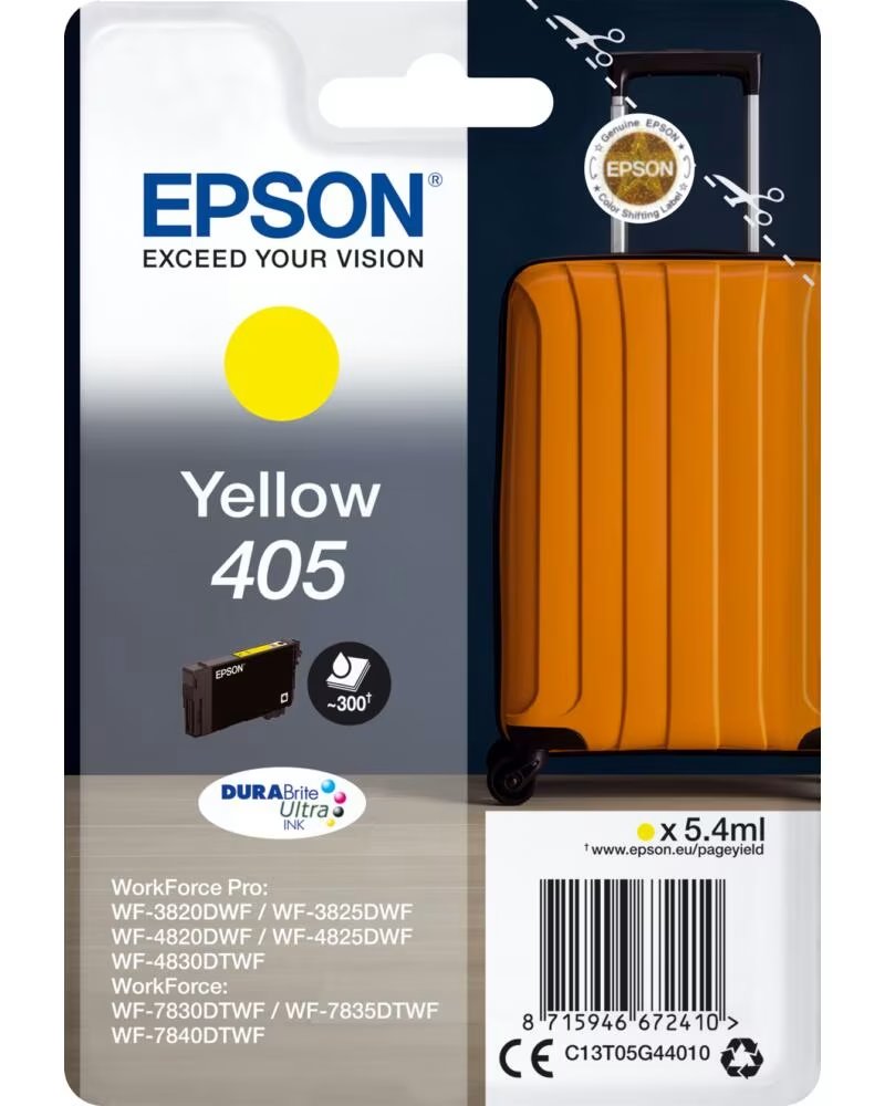 EPSON Cartucho tinta c13t05g44010 singlepack amarillo 405 durabrite ultra ink