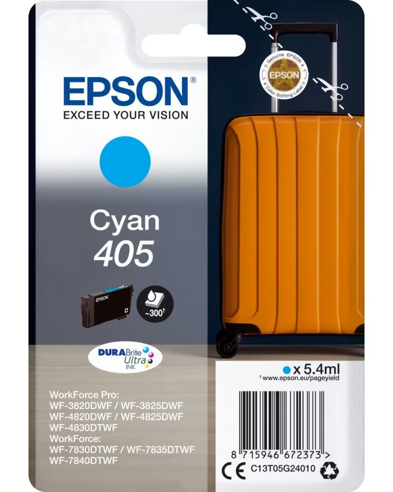 EPSON Cartucho tinta c13t05g24010 singlepack cian 405 durabrite ultra ink