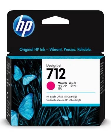 HP Cartucho tinta 712 - 3ed68a - 29 ml - t210 - t230 - t250 - t630 - t650 - magenta