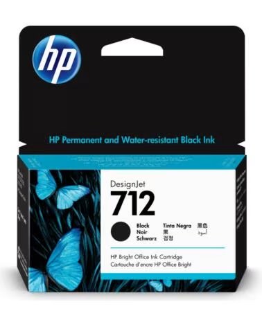 HP Cartucho tinta 712 - 3ed70a - 38 ml - t210 - t230 - t250 - t630 - t650 - negro