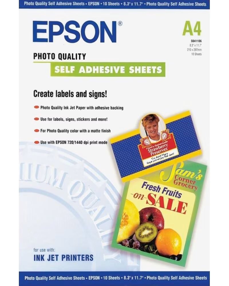 EPSON Papel autoadhesivo especial hq a4 - 10 hojas