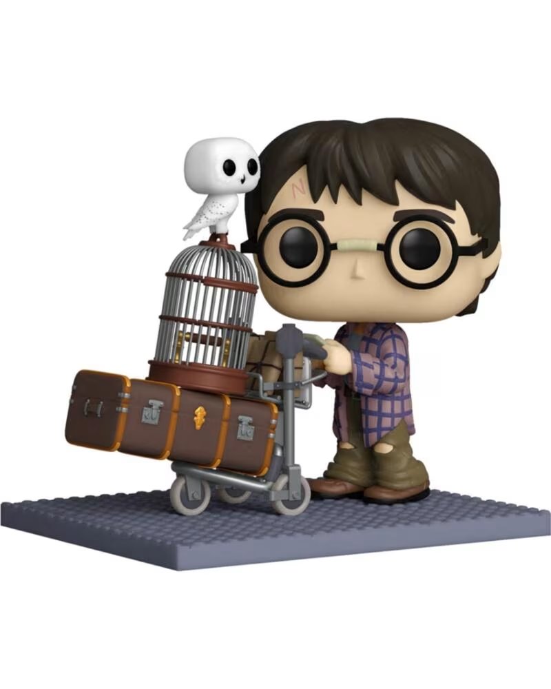 FUNKO pop deluxe harry potter harry empujando el carro con hedwig 57360