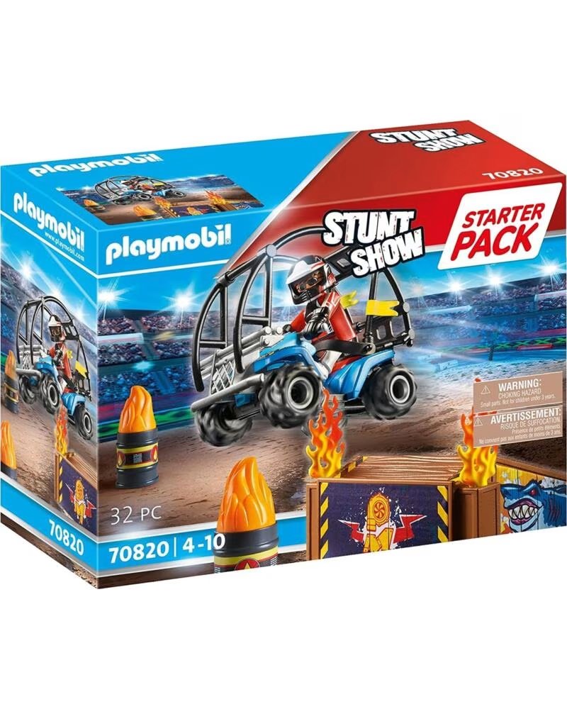 PLAYMOBIL starter pack stuntshow quad con rampa de fuego