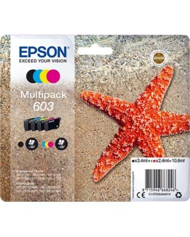 EPSON Multipack cartucho tinta 603 c13t03u64010 negro - cian - amarillo - magenta - estrella de mar