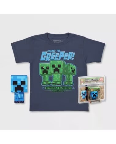FUNKO Pop tee minecraft charged creeper camiseta talla l