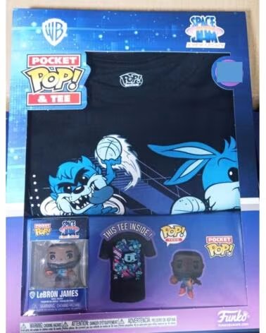 FUNKO Pop tee space jam looney tunes lebron james camiseta talla xl