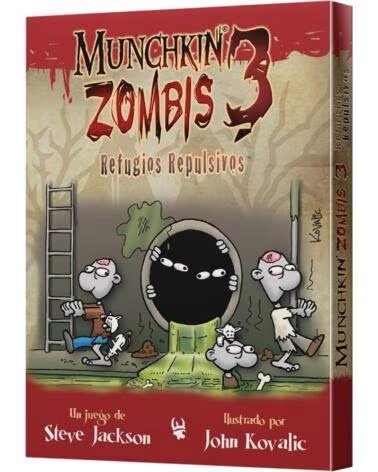 ASMODEE Juego de mesa munchkin zombis 3 refugios repulsivos pegi 10