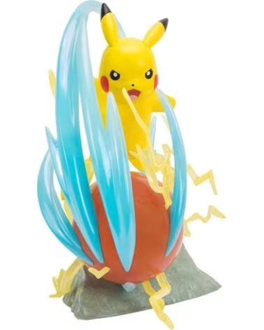 JAZWARES STATUETTA PIKACHU POKÉMON 25° ANNIVERSARIO CON ILLUMINAZIONE DELUXE