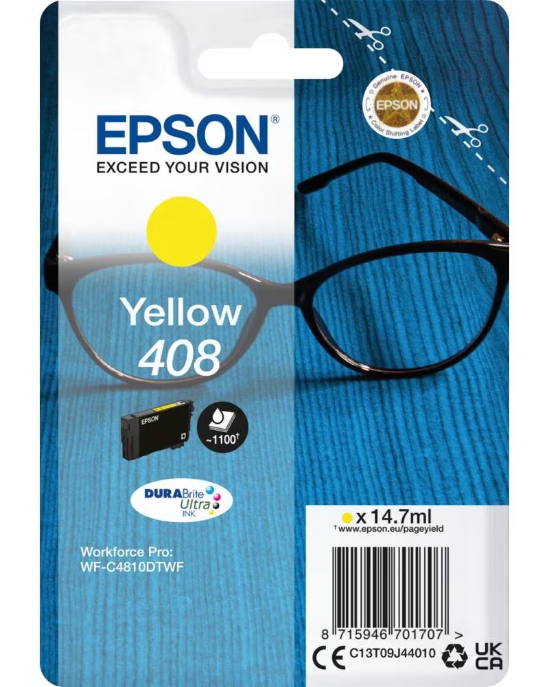 EPSON Cartucho tinta 408 amarillo durabrite ultra ink