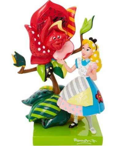 ENESCO Figura disney alicia en el pais de las maravillas alicia hablando con la rosa
