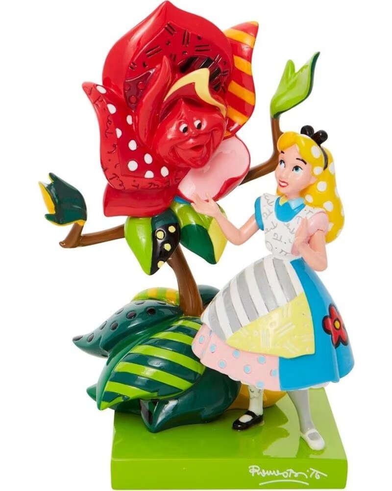 ENESCO Figura disney alicia en el pais de las maravillas alicia hablando con la rosa