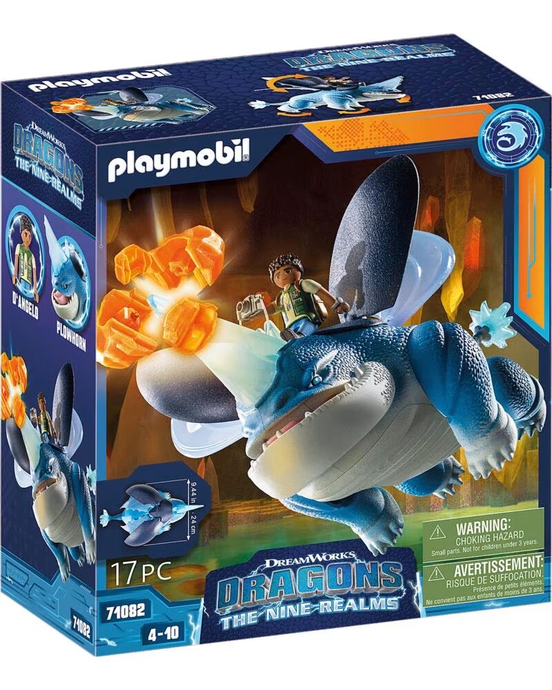 PLAYMOBIL dragones nine realms plowhorn dangelo