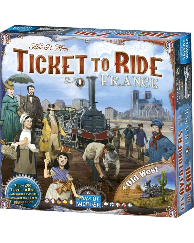 ASMODEE Juego de mesa aventureros al tren francia el viejo oeste pegi 8