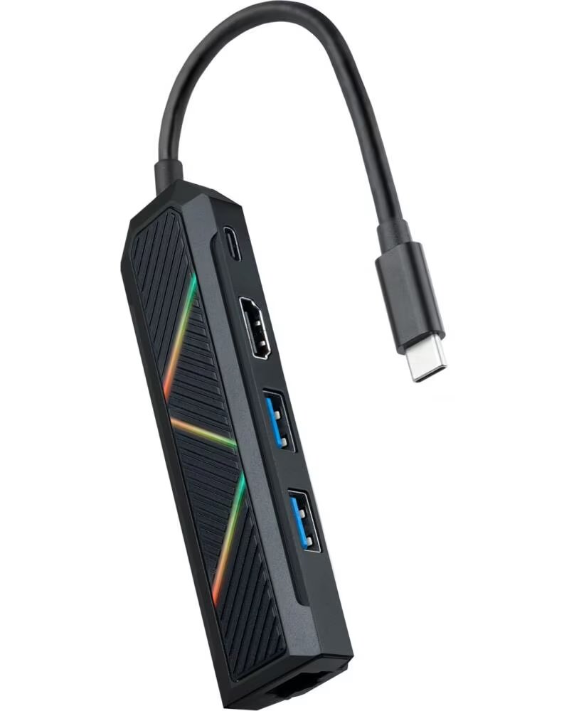 NANO CABLE Hub nanocable 5 en 1 usb tipo c - usb - hdmi - rj45